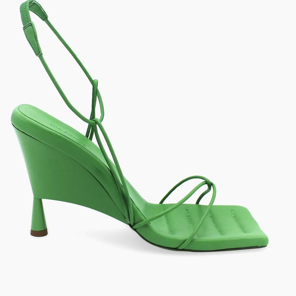 Gia Borghini Strappy Leather Wedge Sz 6
